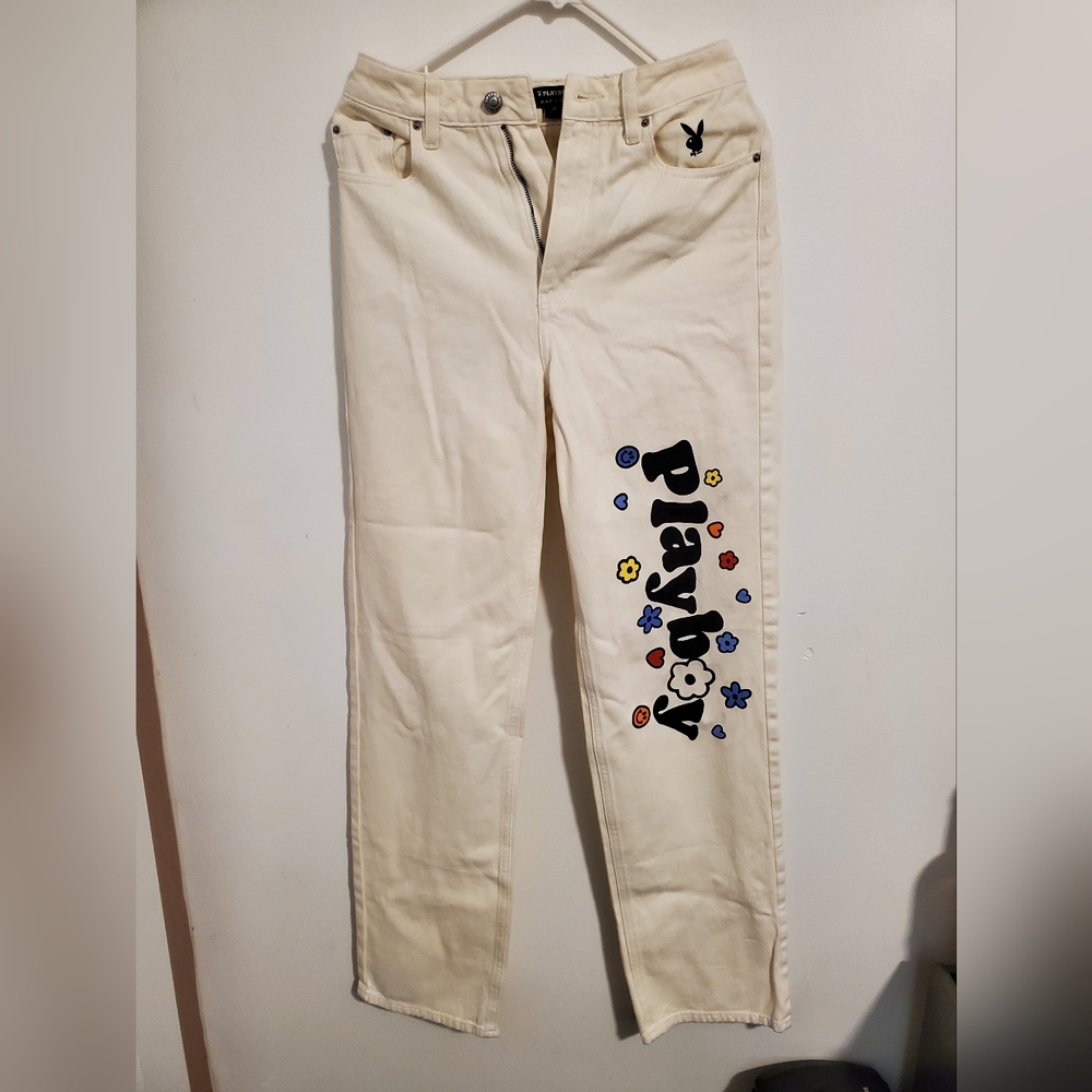 Playboy cream colored jeans - size 26